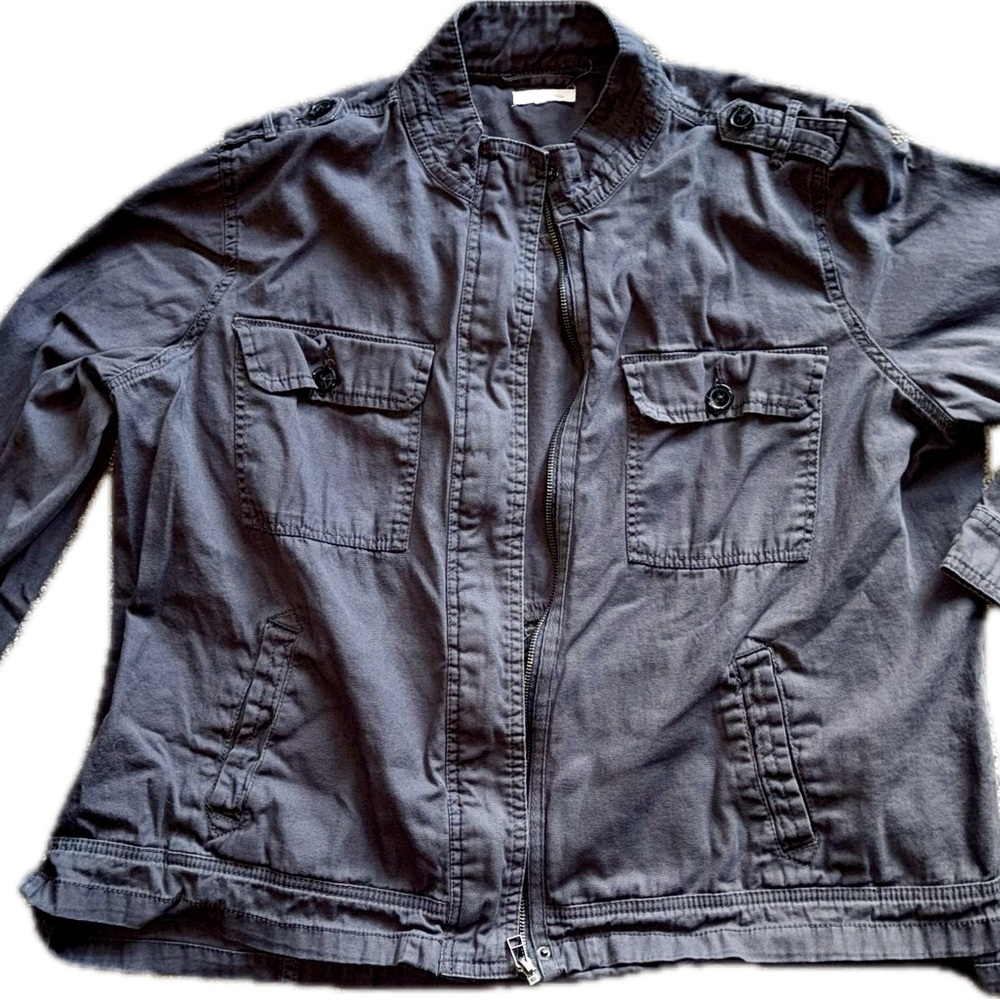Maurices 100% Cotton Charcoal Utility Jacket